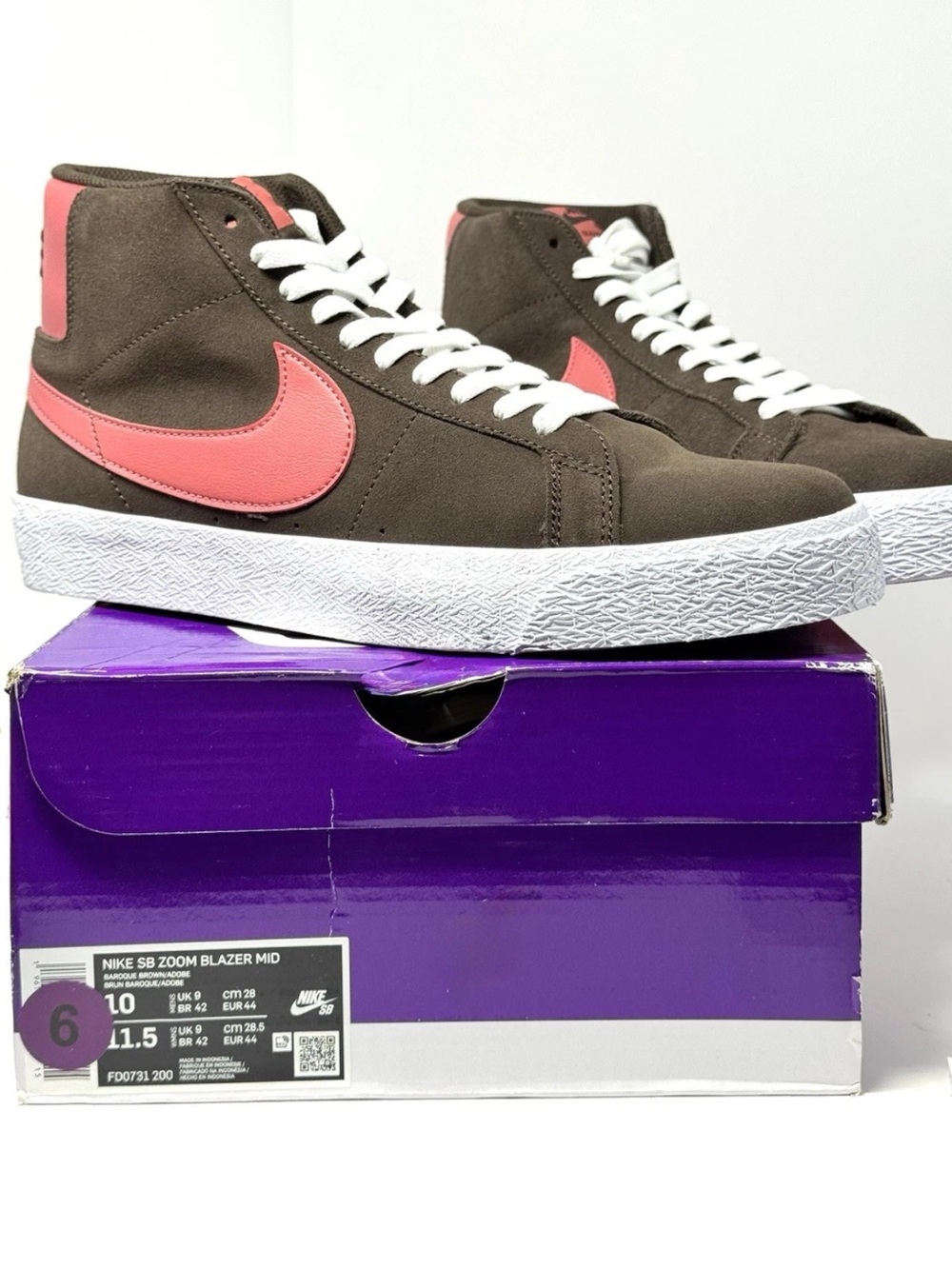 NEW NIKE SB ZOOM BLAZER  MID SHOE UNISEX SKATEBOARD FD0731-200 Brown  IN BOX